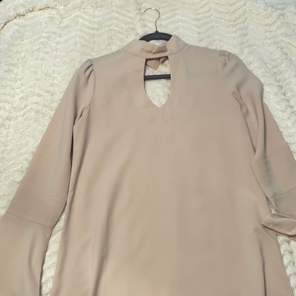 Nude high neck Dress